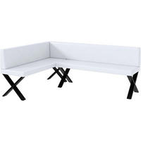 ECKBANK ERIC_X - Weiß, Leder (142/196cm) - Meblini