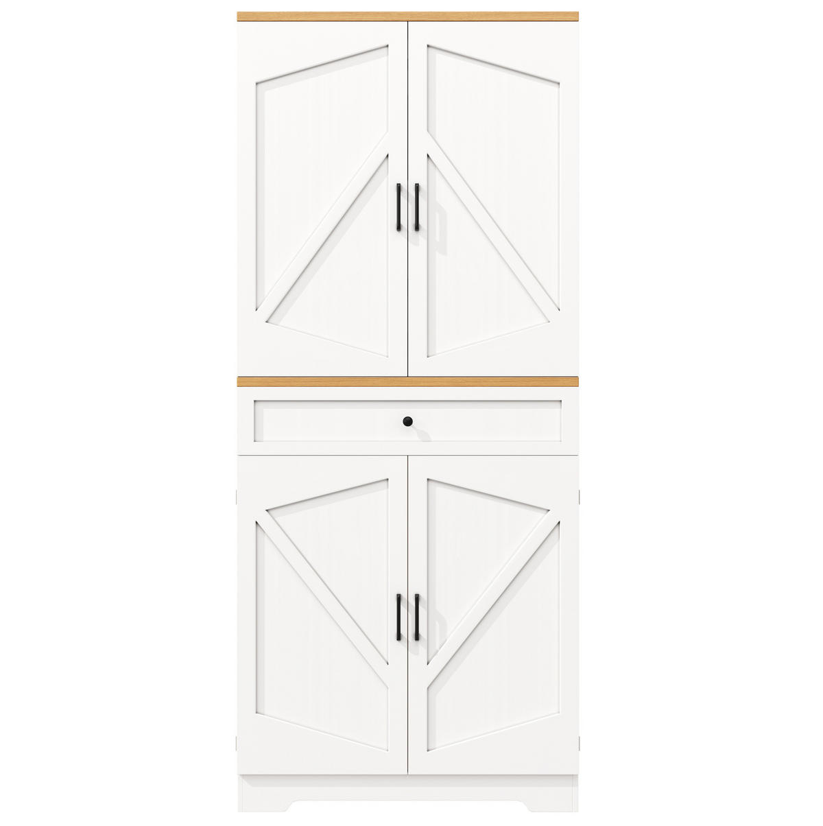 KÜCHENSCHRANK mit Schubladen 80x40x180 cm Weiß - Weiß, Holzwerkstoff (40/180/80cm) - Meubliv