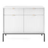 SIDEBOARD Vellore Weiß 104 cm - Goldfarben/Schwarz, Holzwerkstoff/Metall (104/83/39cm) - Selsey