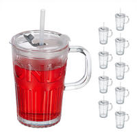 10xTRINKGLÄSER - Transparent, Glas/Kunststoff - Relaxdays