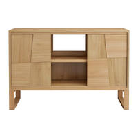 WASCHBECKENUNTERSCHRANK - 120 cm x 50 cm - holz - naturfarben hell Mataram - Naturfarben, Holz (120/80/50cm) - Vente-Unique