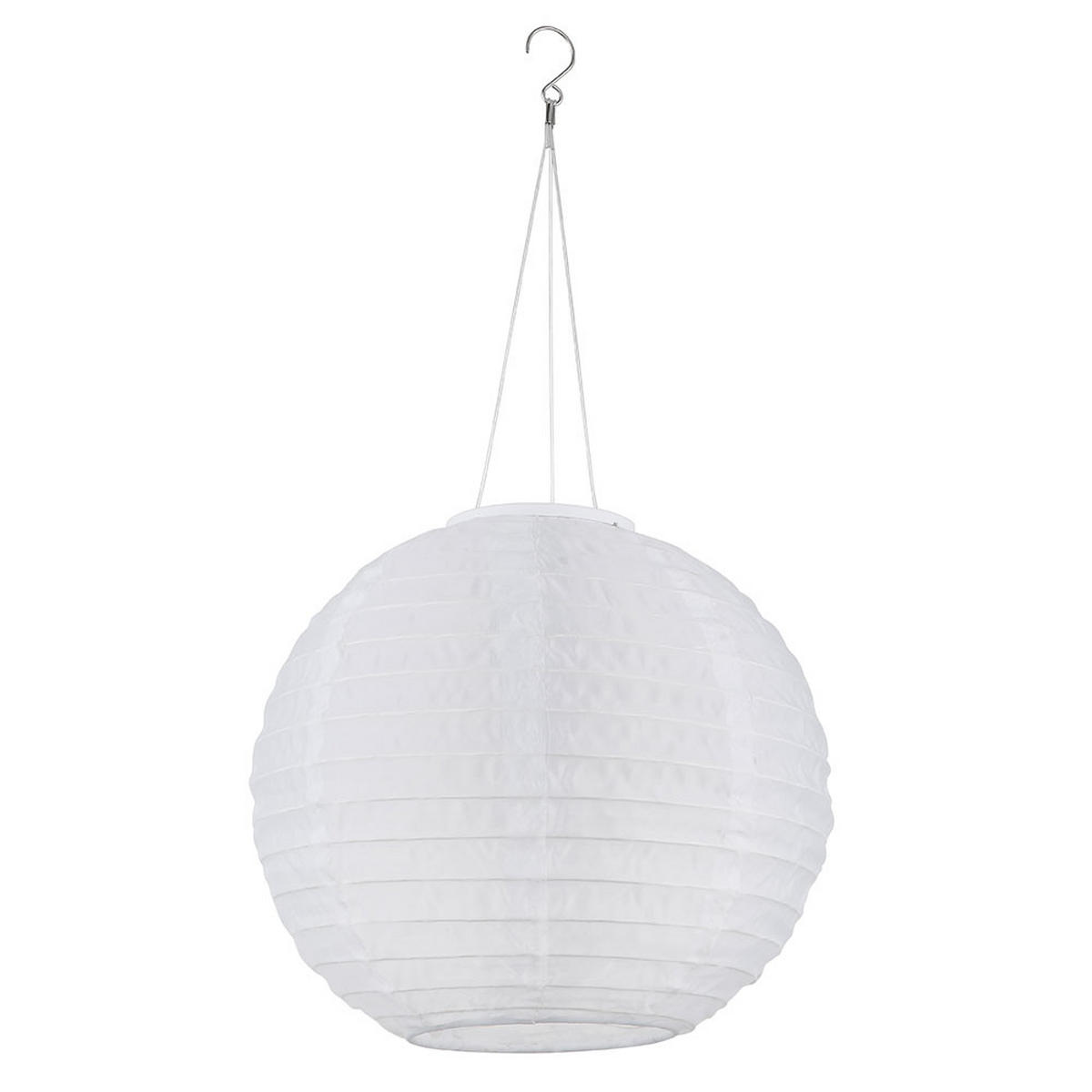 LED AUSSENHÄNGELEUCHTE Lampion Weiß 2er Set - Weiß, Metall (30/30/55cm) - Globo Lighting