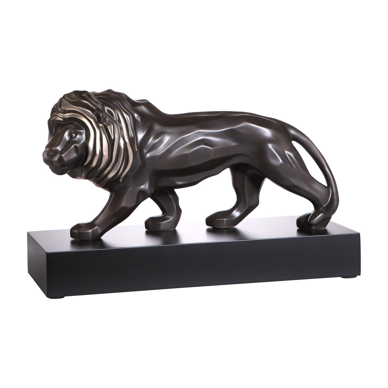 DEKOFIGUR LÖWE Studio 8 Serengeti anthrazit 43,5 cm - Anthrazit, Keramik (18/27/43.5cm) - Goebel