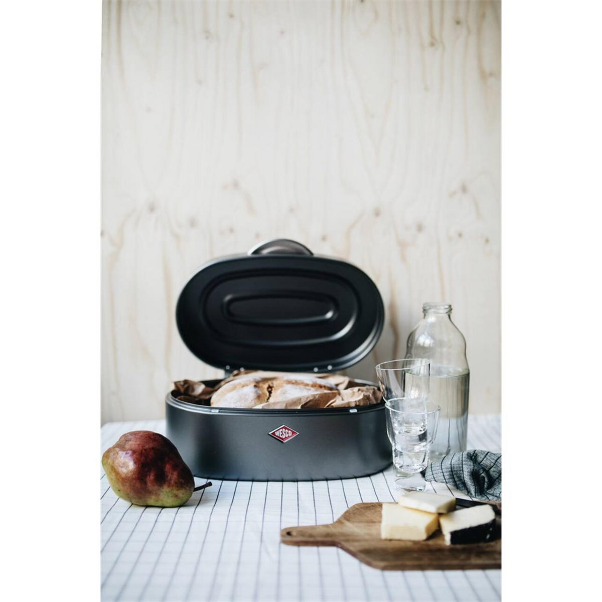 BROTKASTEN Single Elly Schwarz matt - Schwarz, Metall (19.4/14/32.2cm) - Wesco