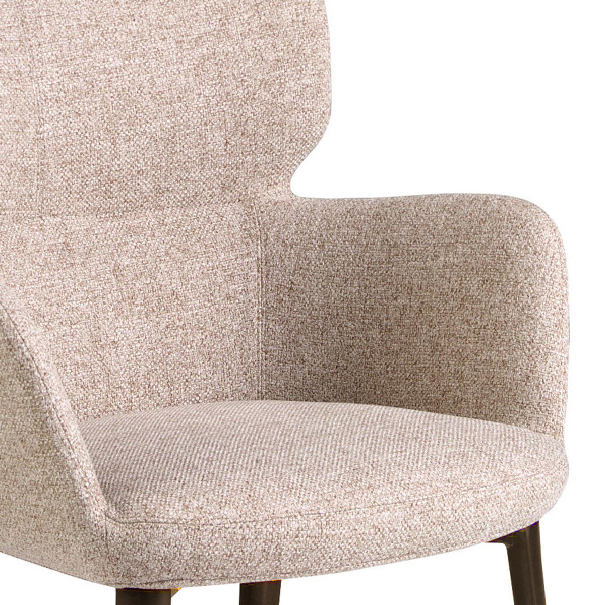 STUHL Braun marmoriert Metallbraun 58/59/80 cm - Braun, Textil (58/80/59cm) - ANGEL CERDA