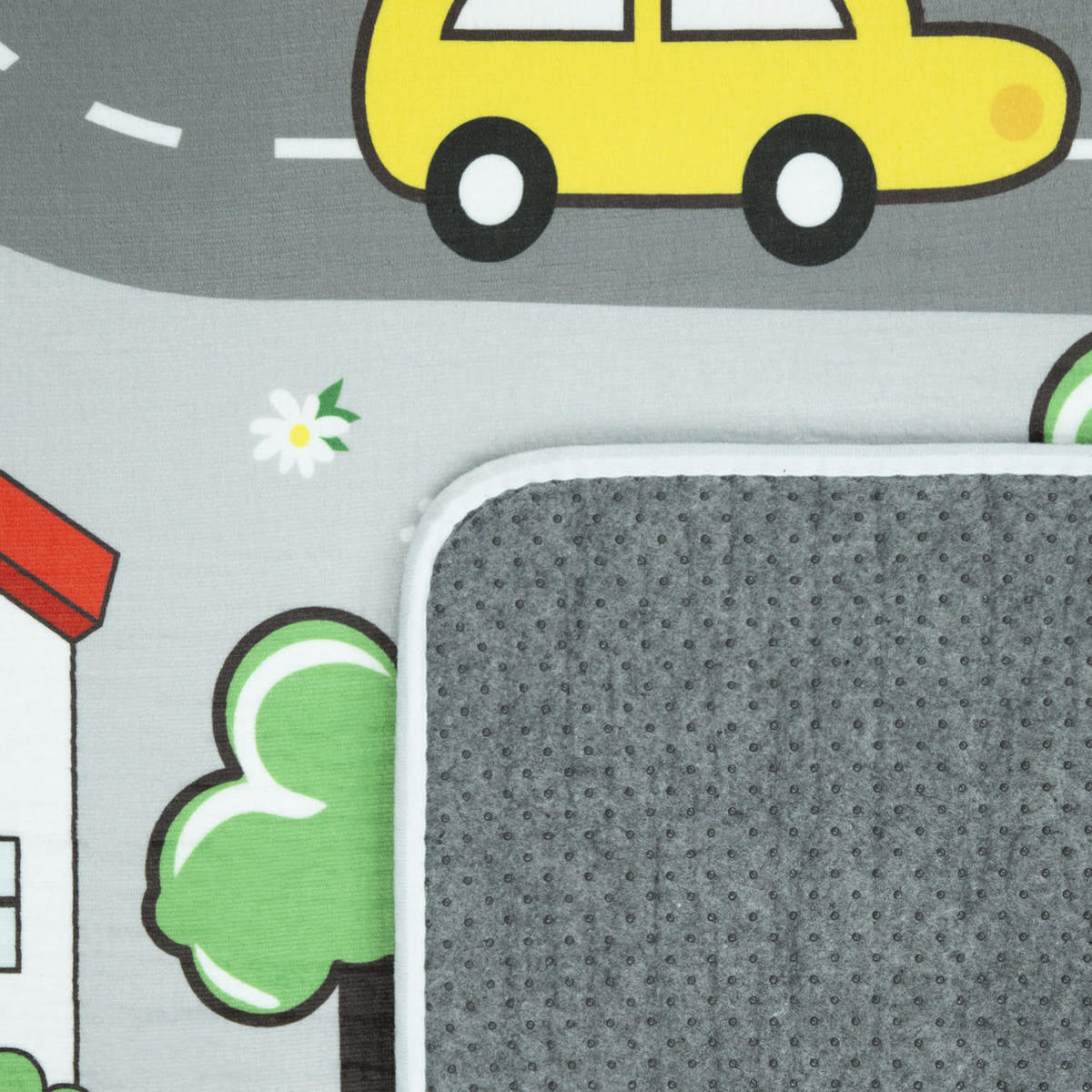 KINDERTEPPICH Waschbar, mit Straßen-Motiv, Grau, 155 x 230 cm - Grau, Textil (155/230cm) - KADIMA DESIGN