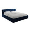 POLSTERBETT mit Bettkasten und Lattenrost 200x228 Blau - Blau/Schwarz, Kunststoff/Textil (180/200cm) - Makamii