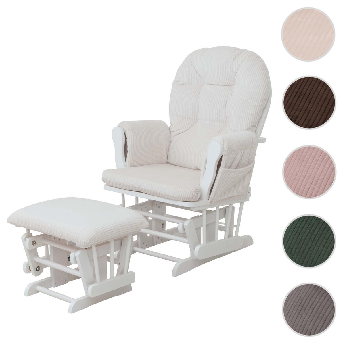 RELAXSESSEL Cremeweiß, Weiß - Weiß, Textil (74/103/71cm) - MCW