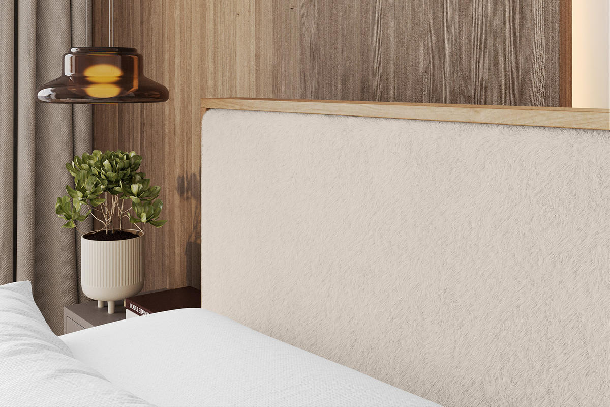 BOXBETT LOLLI9 - 200x200 - H3 Hellbeige - Sandfarben, Holzwerkstoff (200/200cm) - ALTDECOR