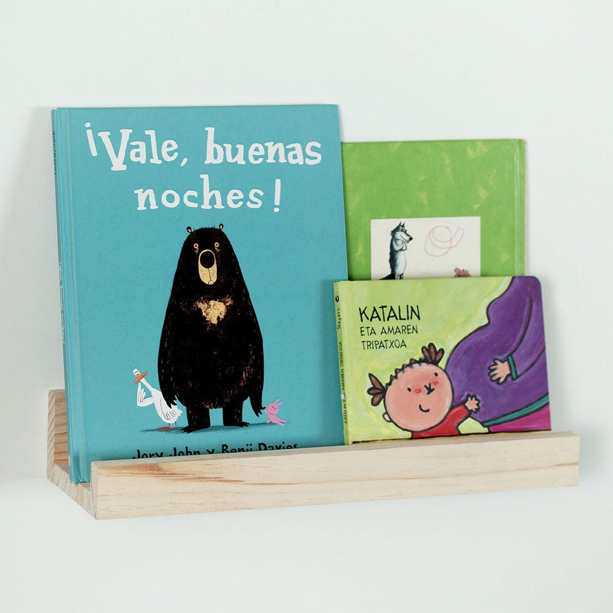 WANDREGAL aus massiver Kiefer - L40 x H7 cm - Eschefarben, Holzwerkstoff (12.5/7/40cm) - Calicosy