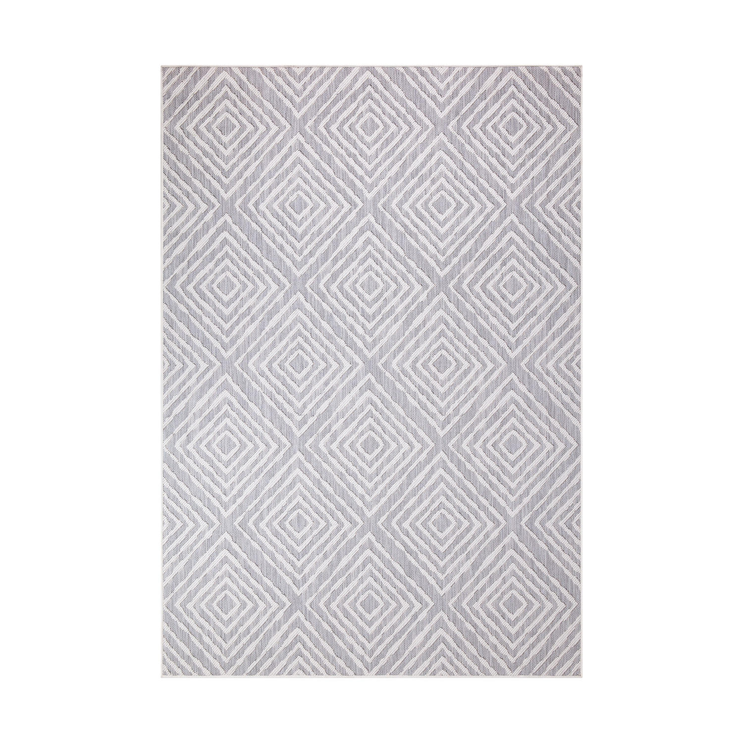 OUTDOOR-TEPPICH Sun 464 Grau 150x150 cm - Grau, Textil (150/150cm) - carpet city