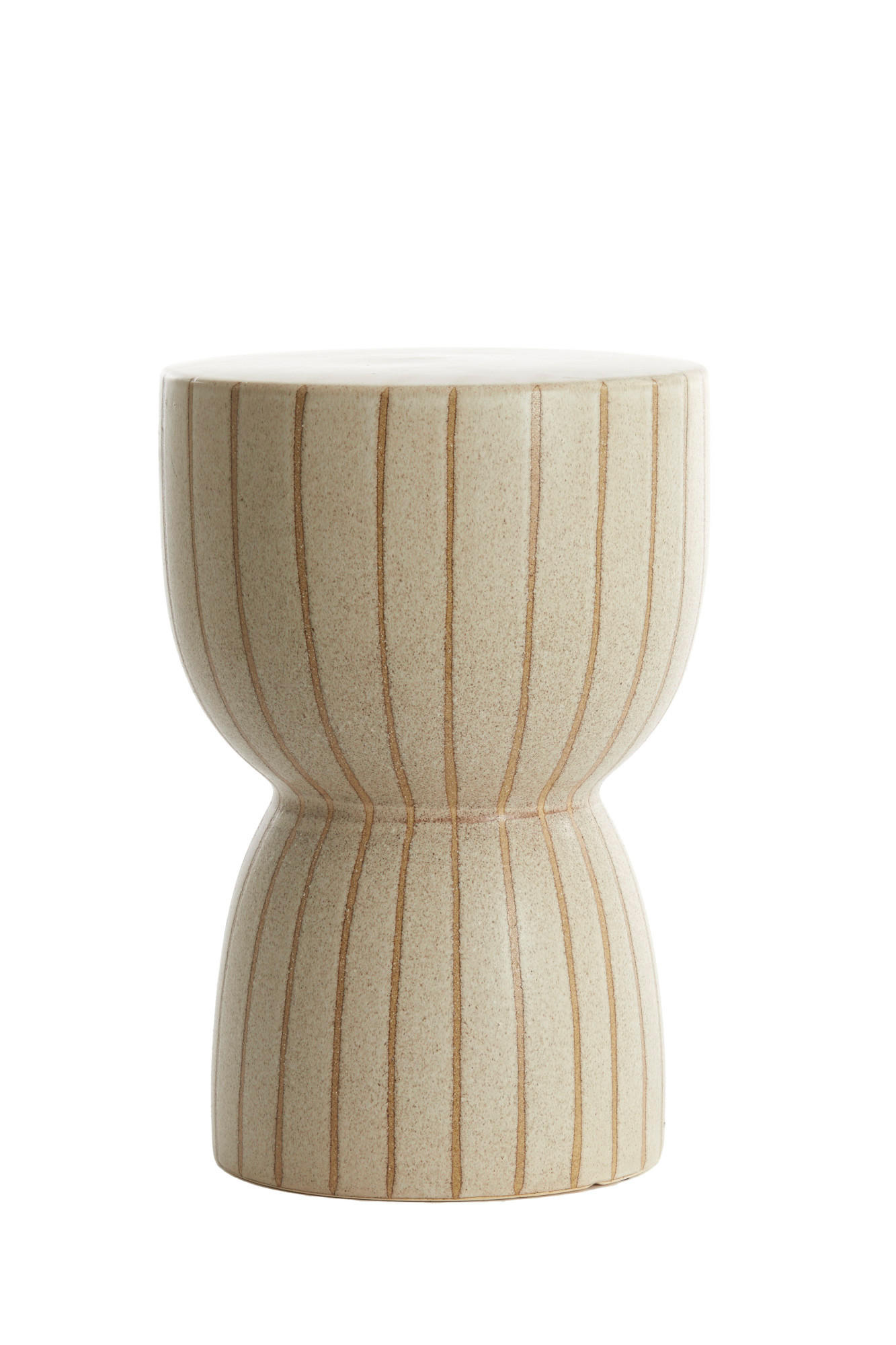 HOCKER Finca Braun Ø28,5/42 cm - Braun, Keramik (28.5/28.5/42cm) - Light & Living