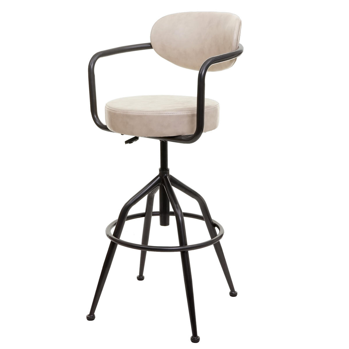 BARHOCKER H10F Beige - Beige, Textil (53/106/43cm) - MCW