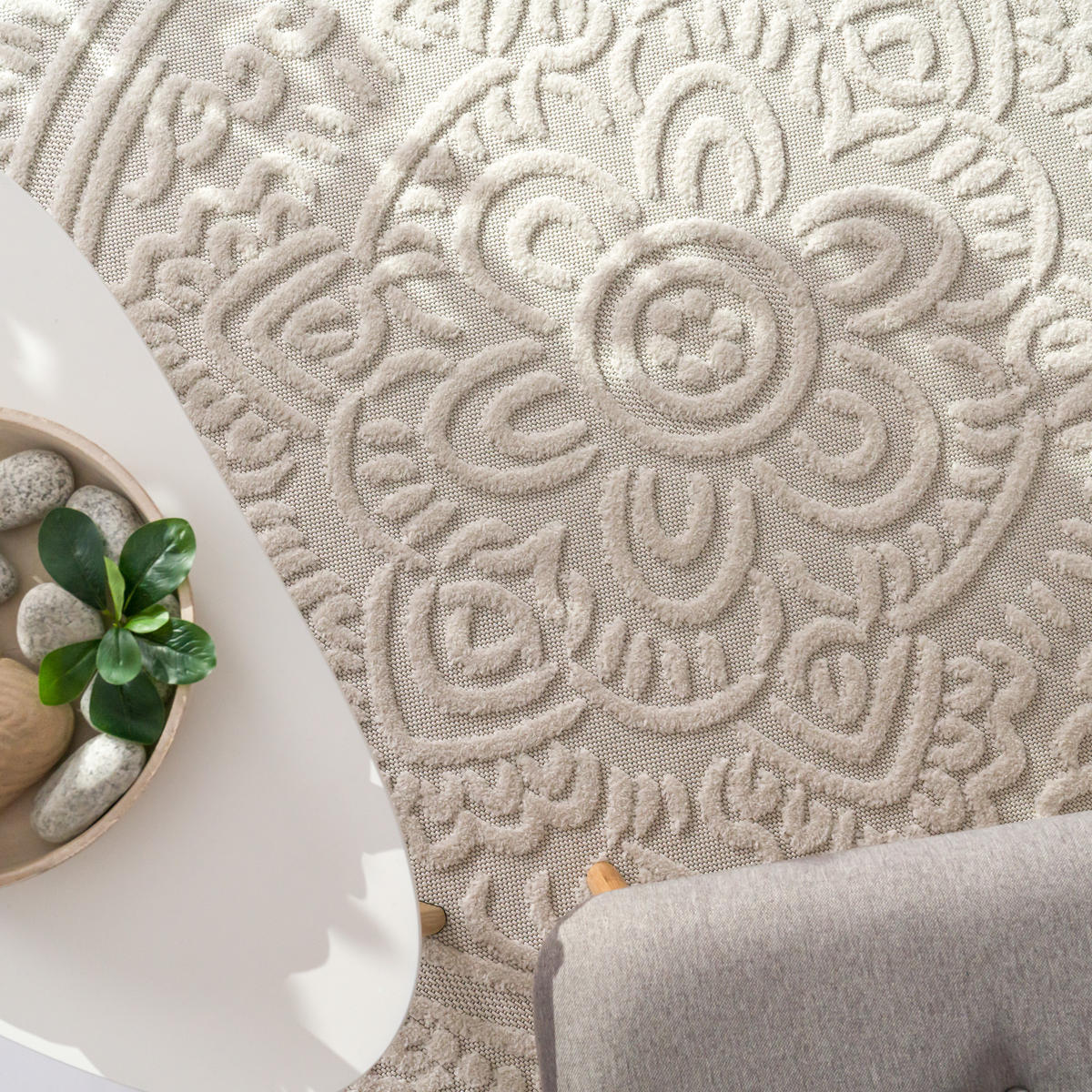 OUTDOORTEPPICH 80/150 cm Cotton 232 - Creme, Textil (80/150cm) - Paco Home