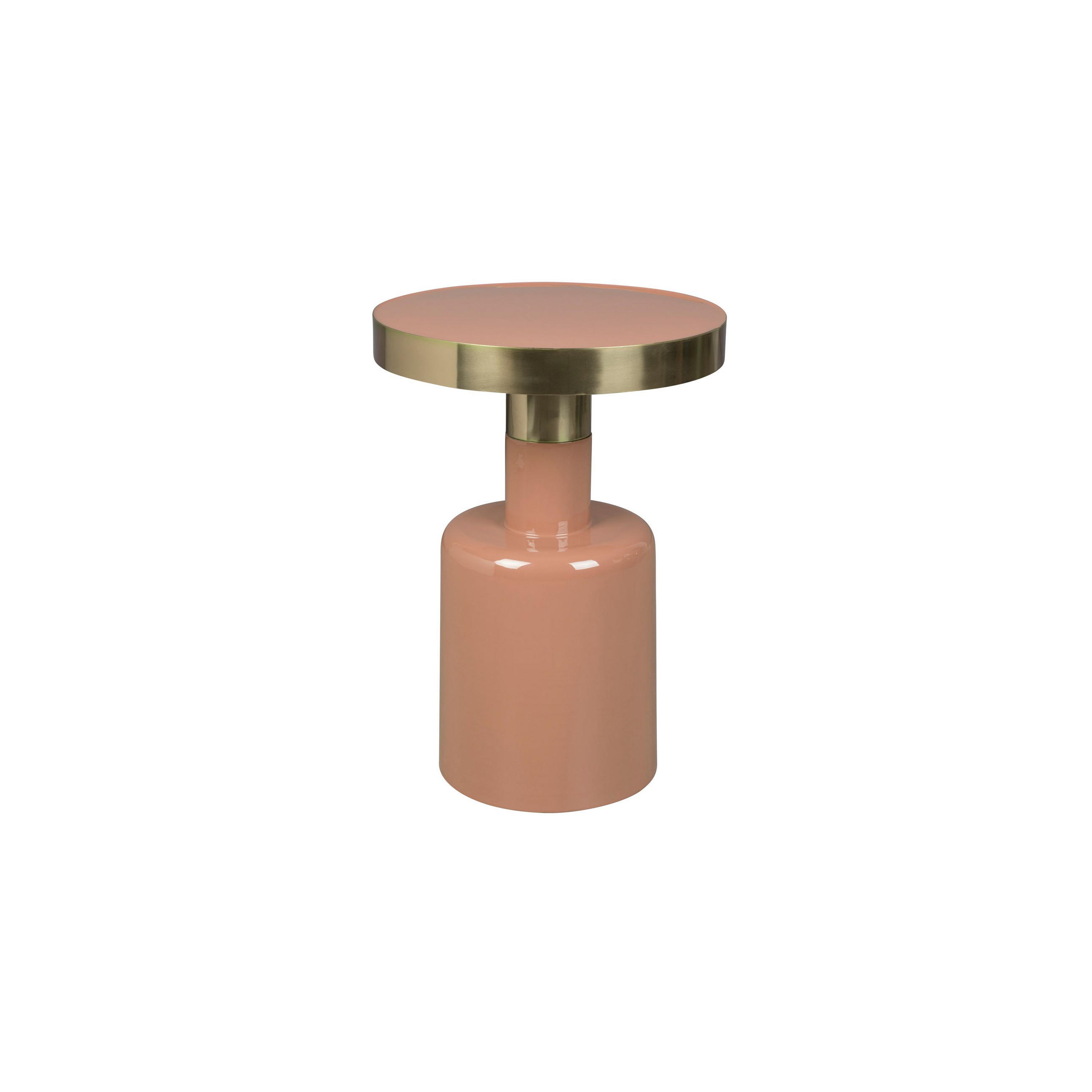 BEISTELLTISCH Glam Rund 36 cm Rosa/ Gold - Pink, Metall (36/36/51cm) - Zuiver