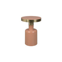 BEISTELLTISCH Glam Rund 36 cm Rosa/ Gold - Pink, Metall (36/36/51cm) - Zuiver