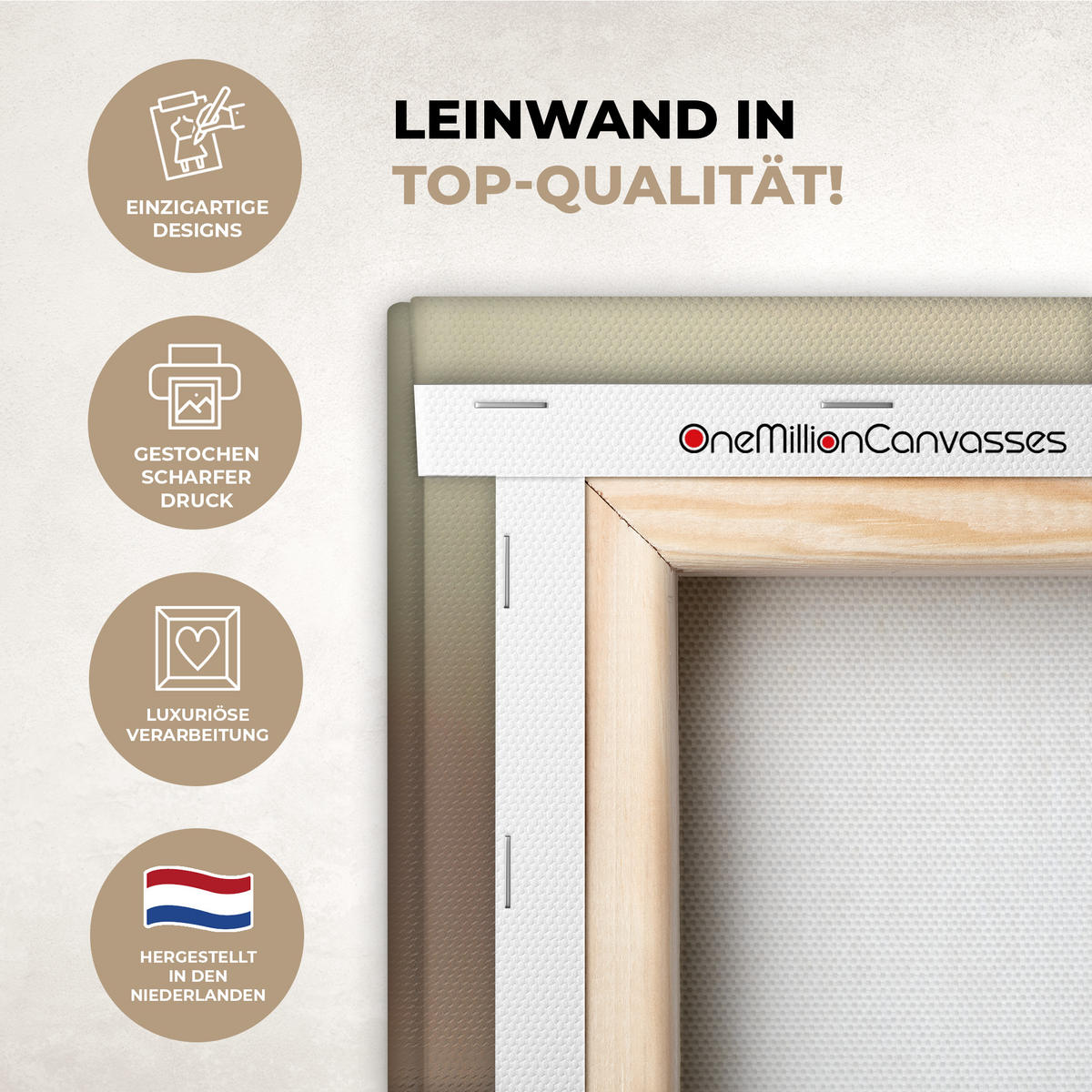 SLIKA NA PLATNU Maskros - Beige - Natur - Blomma 90x90 cm - svetlo rjava, tekstil (90/90cm) - MuchoWow