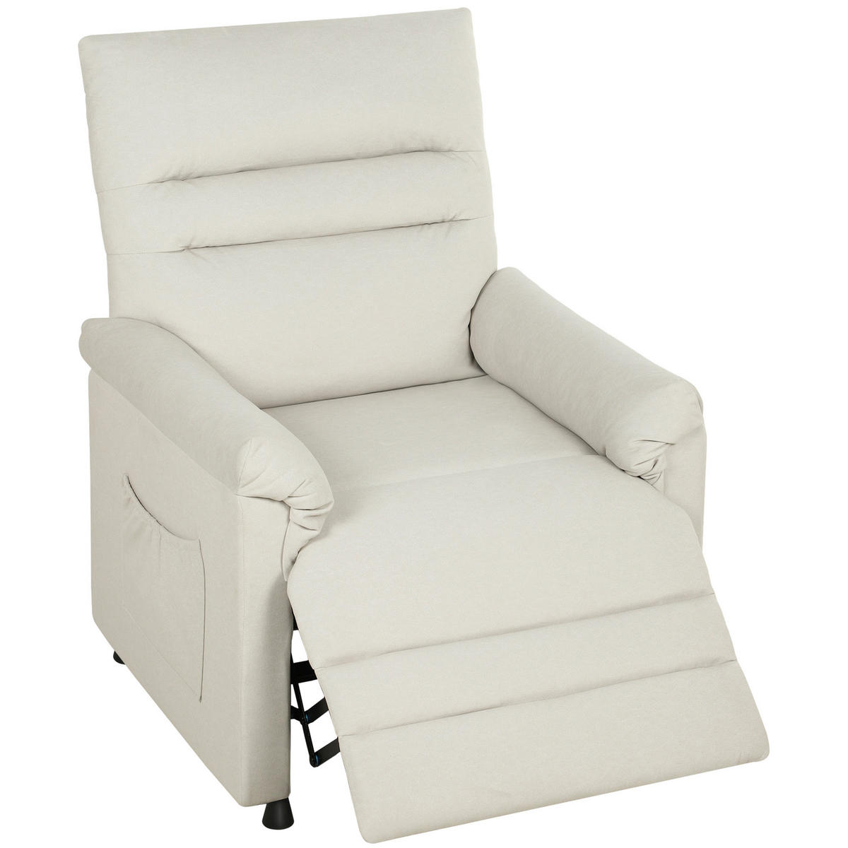 MASSAGESESSEL Creme mit Massagefunktion, Liegefunktion und USB-Anschluss 99/82/106 cm - Creme, Textil (99/106/82cm) - PANGIVO