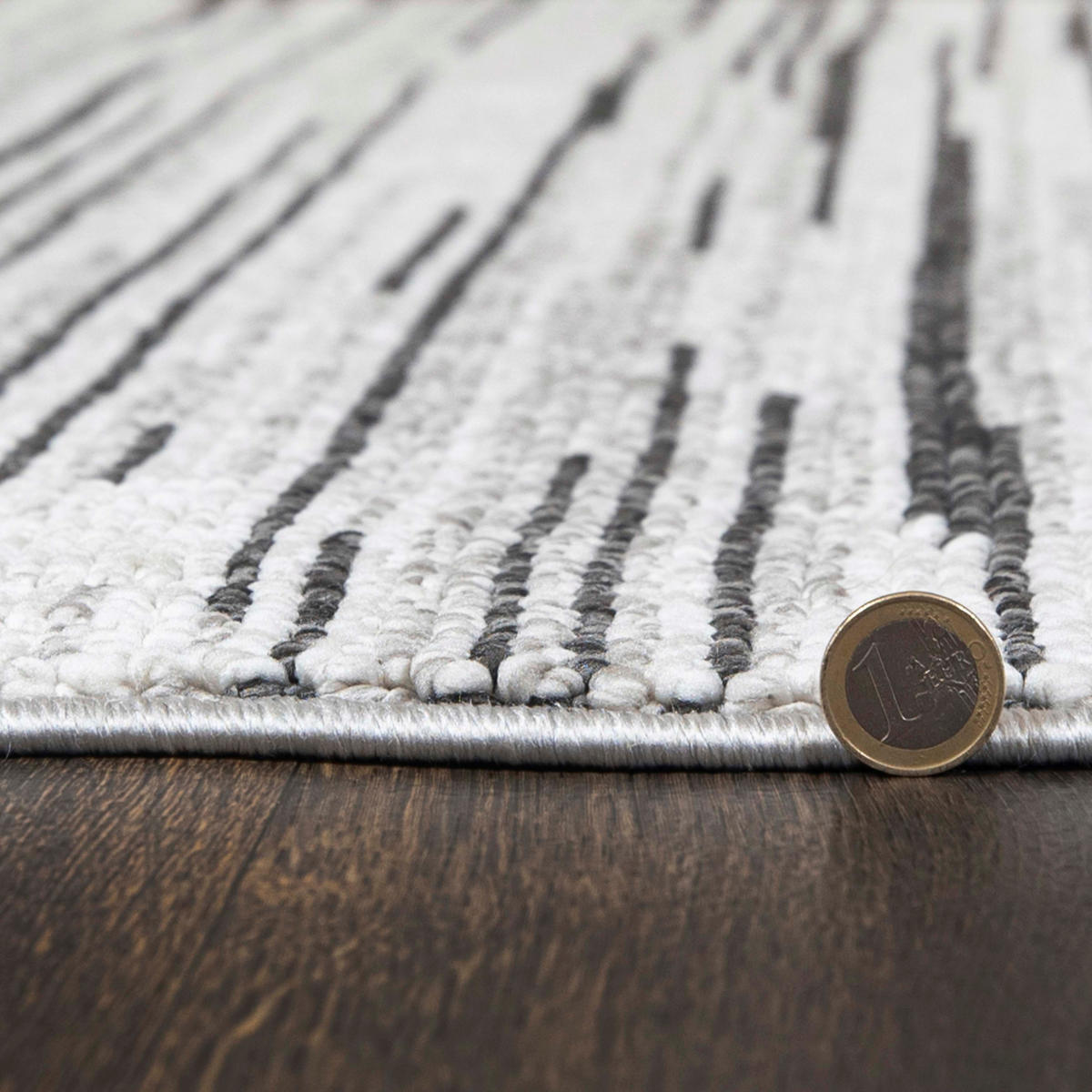 TEPPICH Lora PE08A Mazovia 80x150cm Anthrazit Grau Abstrakt Kurzflor - Anthrazit, Textil (80/150cm) - Mazovia