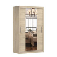 SCHWEBETÜRENSCHRANK Neomi 01 Sonoma Eiche/Sonoma Eiche + Spiegel 120 cm - Alufarben/Sonoma Eiche, Glas/Holzwerkstoff (120/200/61cm) - imoebel24
