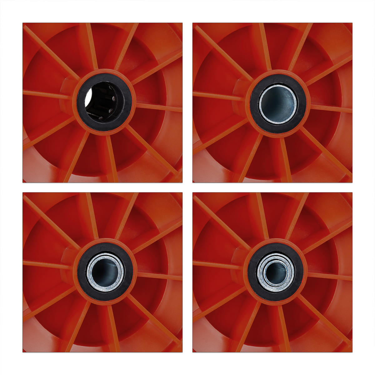 SCHUBKARRENRAD - Multicolor, Kunststoff/Metall (33/33/9cm) - Relaxdays