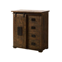 KOMMODE Mango 90x45x100 braun lackiert RAILWAY #403 - Braun, Holz (90/100/45cm) - Massivmoebel24