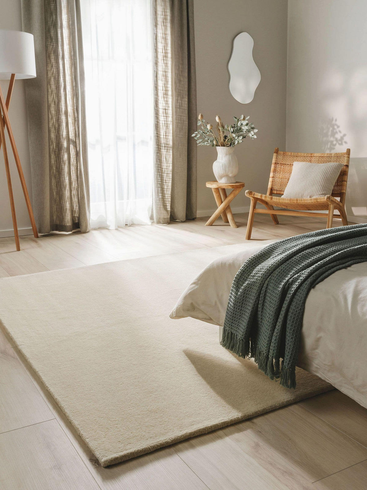 WOLLTEPPICH Bent Cream 120x170 cm - Creme, Textil (120/170cm) - benuta Nest