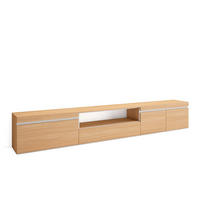 TV-SCHRANK, Lowboard, 288/35/45cm, eiche soft und weiß - Eichefarben, Holzwerkstoff (288/45/35cm) - Skraut Home