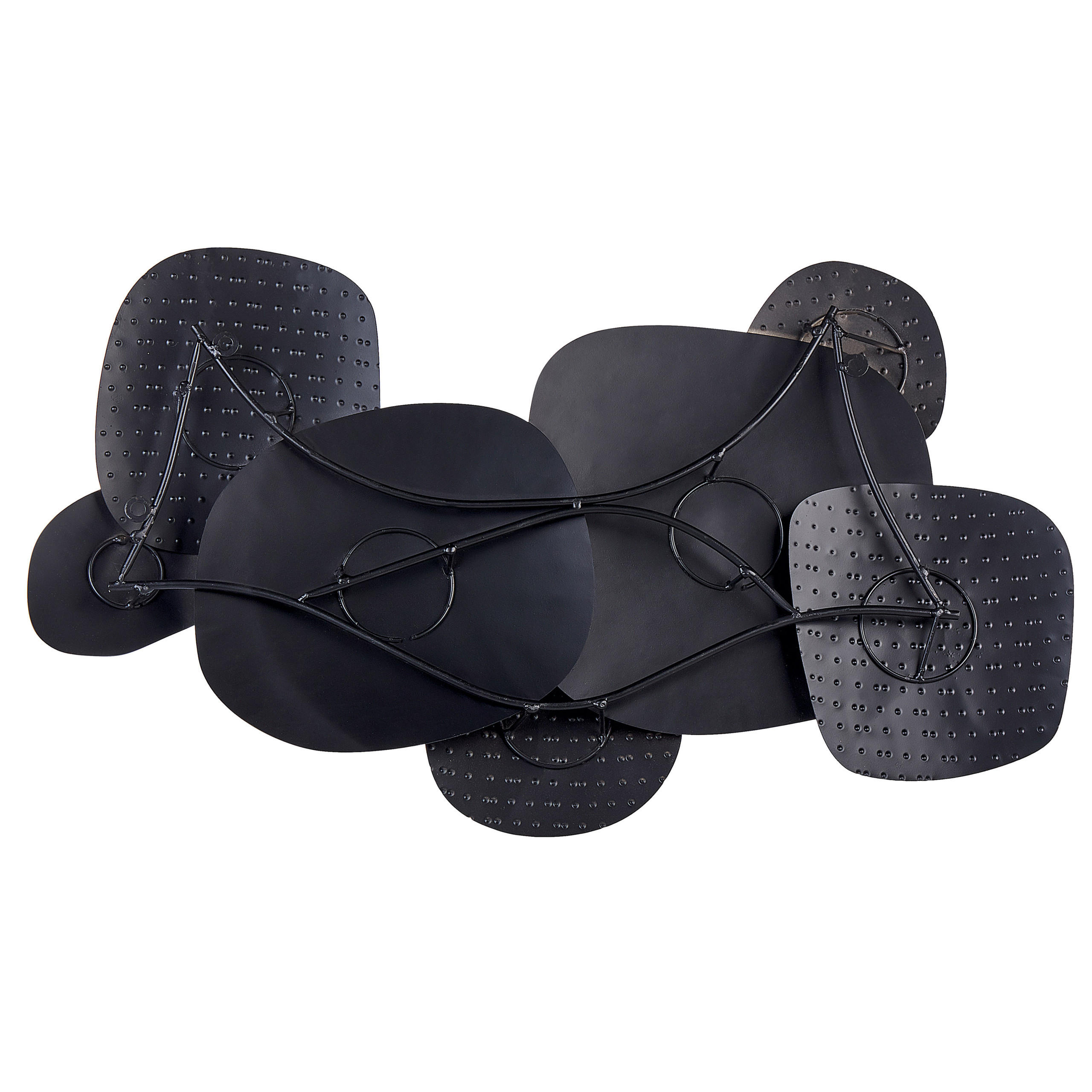 WANDDEKORATION Metall gold/schwarz Hafnium - Schwarz, Metall (80/48/5cm) - Beliani