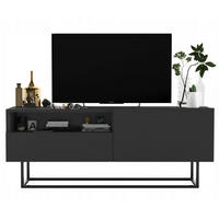 TV-SCHRANK Enjoy Graphit matt mit Metallrahmen Schublade 120 cm - Schwarz/Grau, Holzwerkstoff/Metall (120/46/35cm) - Meble Lindner