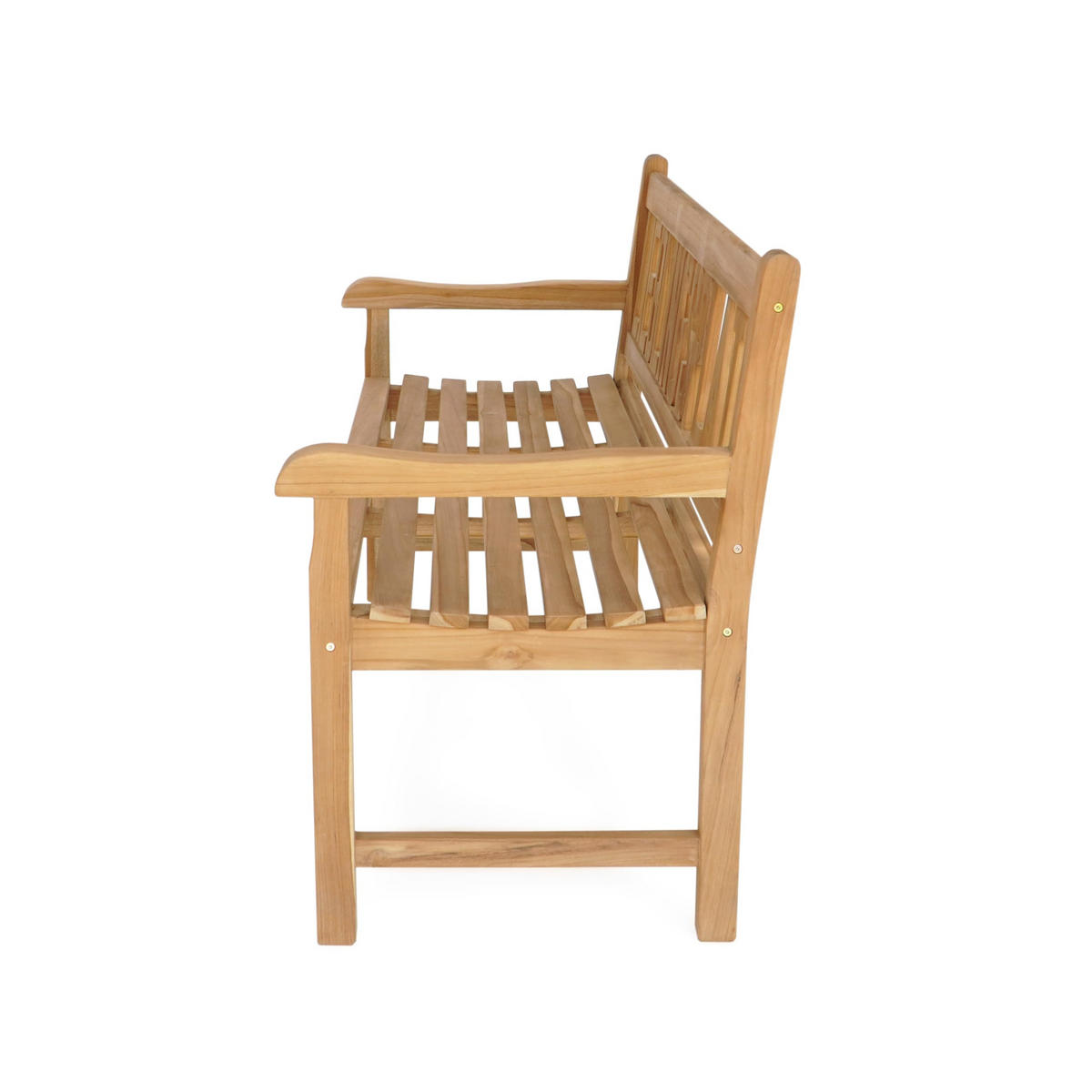 GARTENBANK Oskar 3-Sitzer Terrassenbank - Braun, Holz (63/89/150cm) - DELUKE