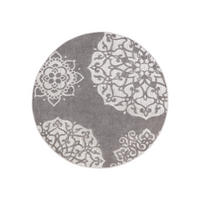 TEPPICH PATIO rund Grau 240/240 cm - Grau, Textil (240/240cm) - Tapiso