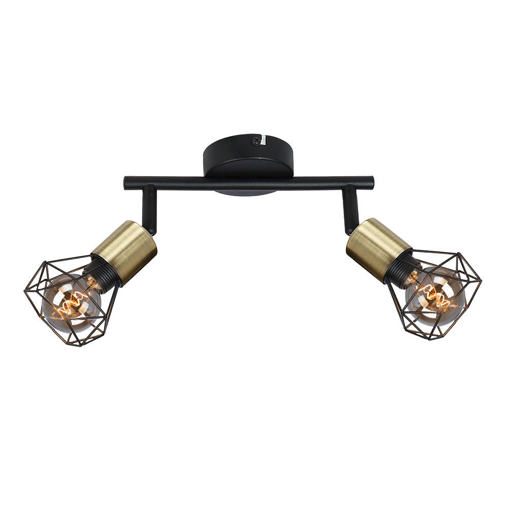 DECKENLEUCHTE Metall Schwarz Drahtgeflecht - Schwarz, Metall (22/8/20cm)