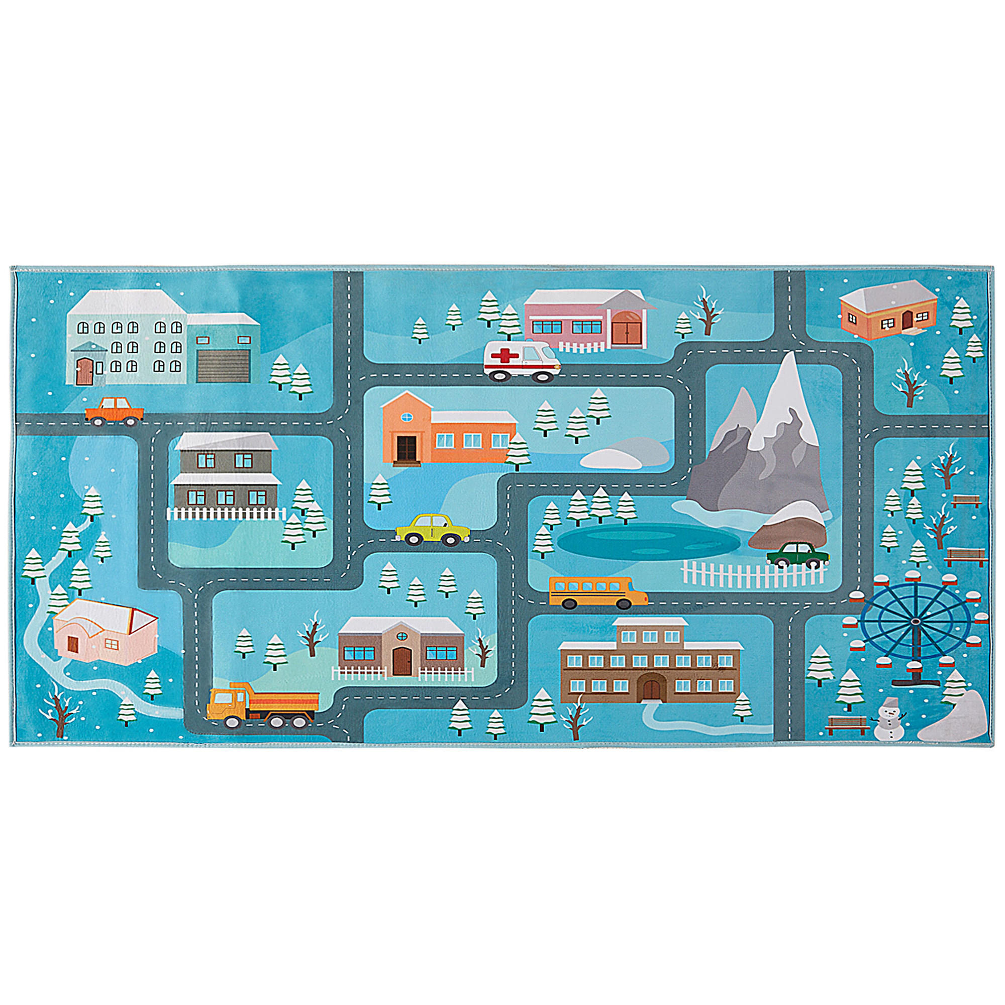 KINDERTEPPICH Kigi 150/80 cm - Blau, Kunststoff (80/150cm) - Beliani