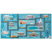 KINDERTEPPICH Kigi 150/80 cm - Blau, Kunststoff (80/150cm) - Beliani