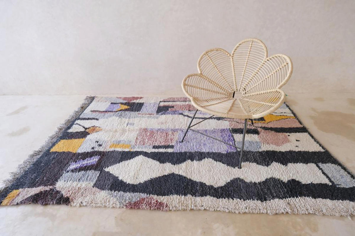 BERBERTEPPICH aus reiner Wolle 180x 260 cm - Multicolor, Naturmaterialien (180/260cm) - AFK Living