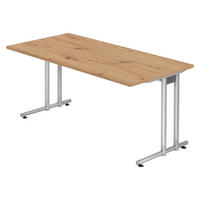 SCHREIBTISCH Serie-N 80/160/72 cm in Wildeiche - Wildeiche, Holzwerkstoff (80/160/72cm) - bümö