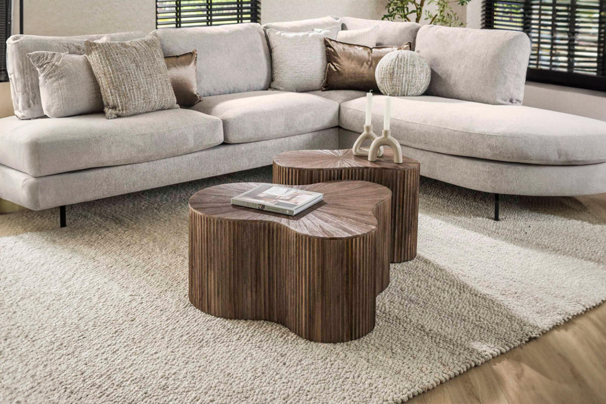 COUCHTISCH-SET INKA Braun Teakholz - Braun, Teakholz/Holz (77/60/38cm) - KAWOLA