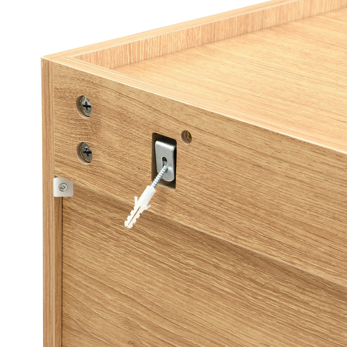 SIDEBOARD 140cm modern Stauraum Anrichte Wohnzimmer Buffet - Naturfarben, Holzwerkstoff (38/75/140cm) - FLIEKS