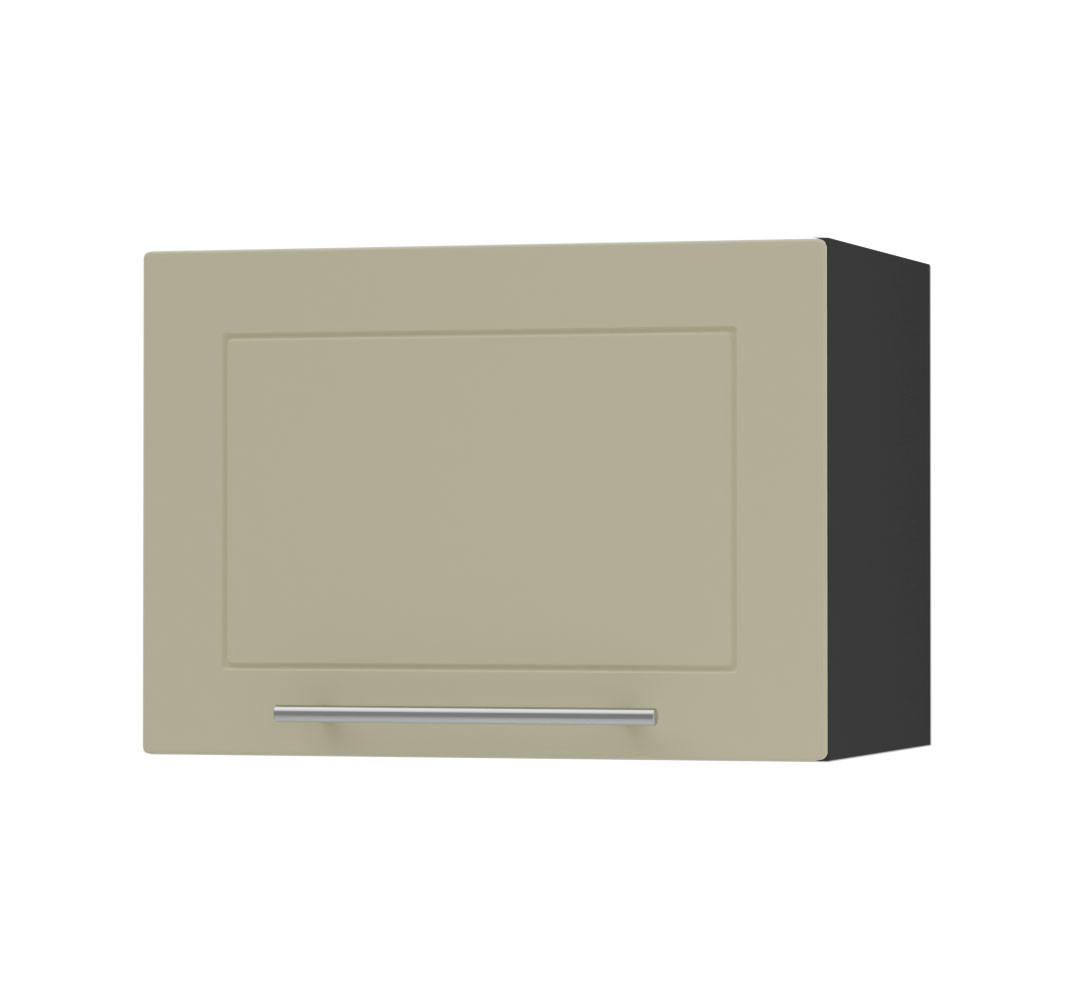 KLAPPHÄNGESCHRANK Kvantum W4B/45 Vanille Matt / Schwarz Matt 45 / 32,5 / 36cm - Creme/Schwarz, Holz/Holzwerkstoff (45/36/32.5cm) - Feldmann-Wohnen
