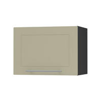 KÜCHENHÄNGESCHRANK Kvantum W4B/50 Vanille Matt / Schwarz Matt 50 / 32,5 / 36cm - Creme/Schwarz, Holz/Holzwerkstoff (50/36/32.5cm) - Feldmann-Wohnen
