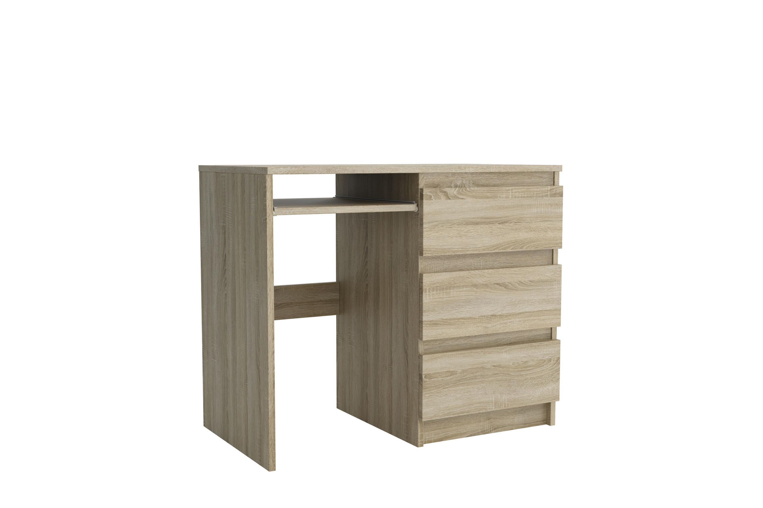 SCHREIBTISCH VALERIO 90x50x76 cm Bürotisch Computertisch, Sonoma Eiche - Sonoma Eiche, Holzwerkstoff (50/90/76cm) - MASSENO