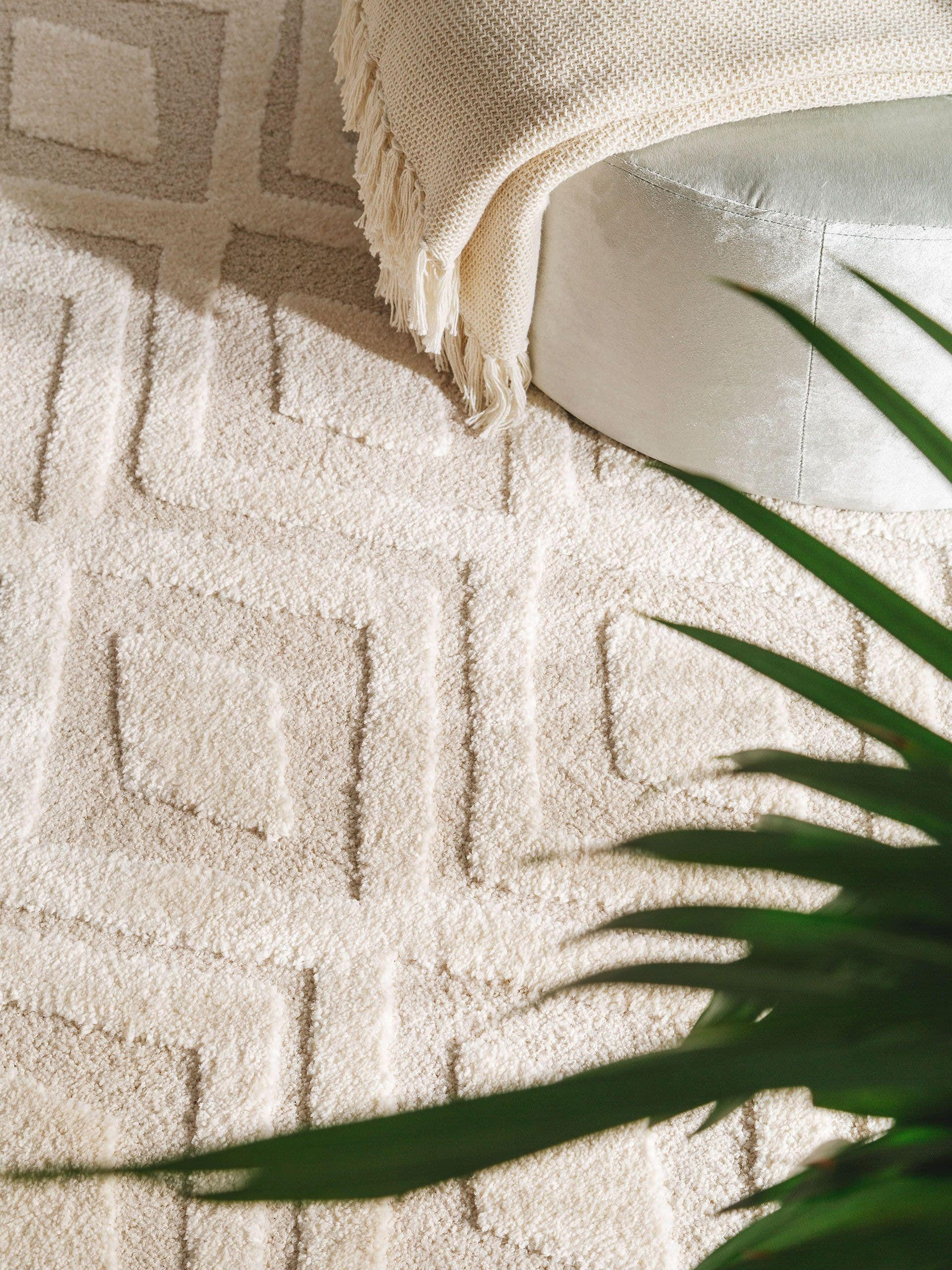 Thumbnail - benuta Nest Teppich, Creme, Textil, Abstrakt, Rechteckig, 200x290 cm, Oeko-Tex® Standard 100, wasserabweisend, Teppiche ...