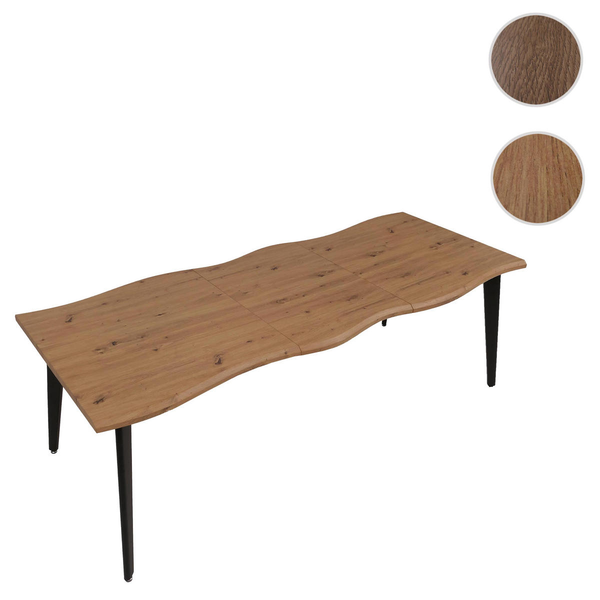 ESSZIMMERTISCH eckig Walnuss Dekor - Walnussfarben, Holz (90/220/77cm) - MCW