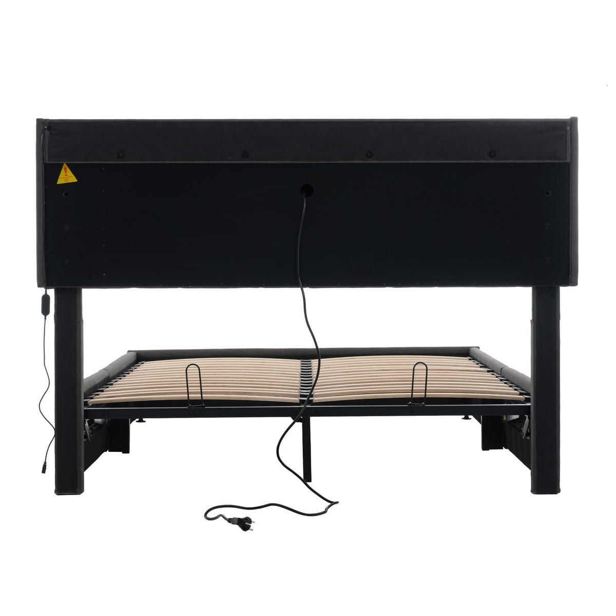 STAURAUMBETT 140/200 cm DE-00351, in Grau, LED-Beleuchtung - Grau, Metall (140/200cm) - ComfortXL