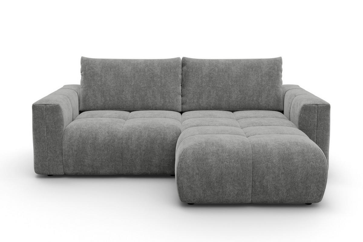 ECKSOFA VERONA 3-Sitzer rechts, Grau - Schwarz/Grau, Holz/Textil (224/173cm) - Courtois Laville