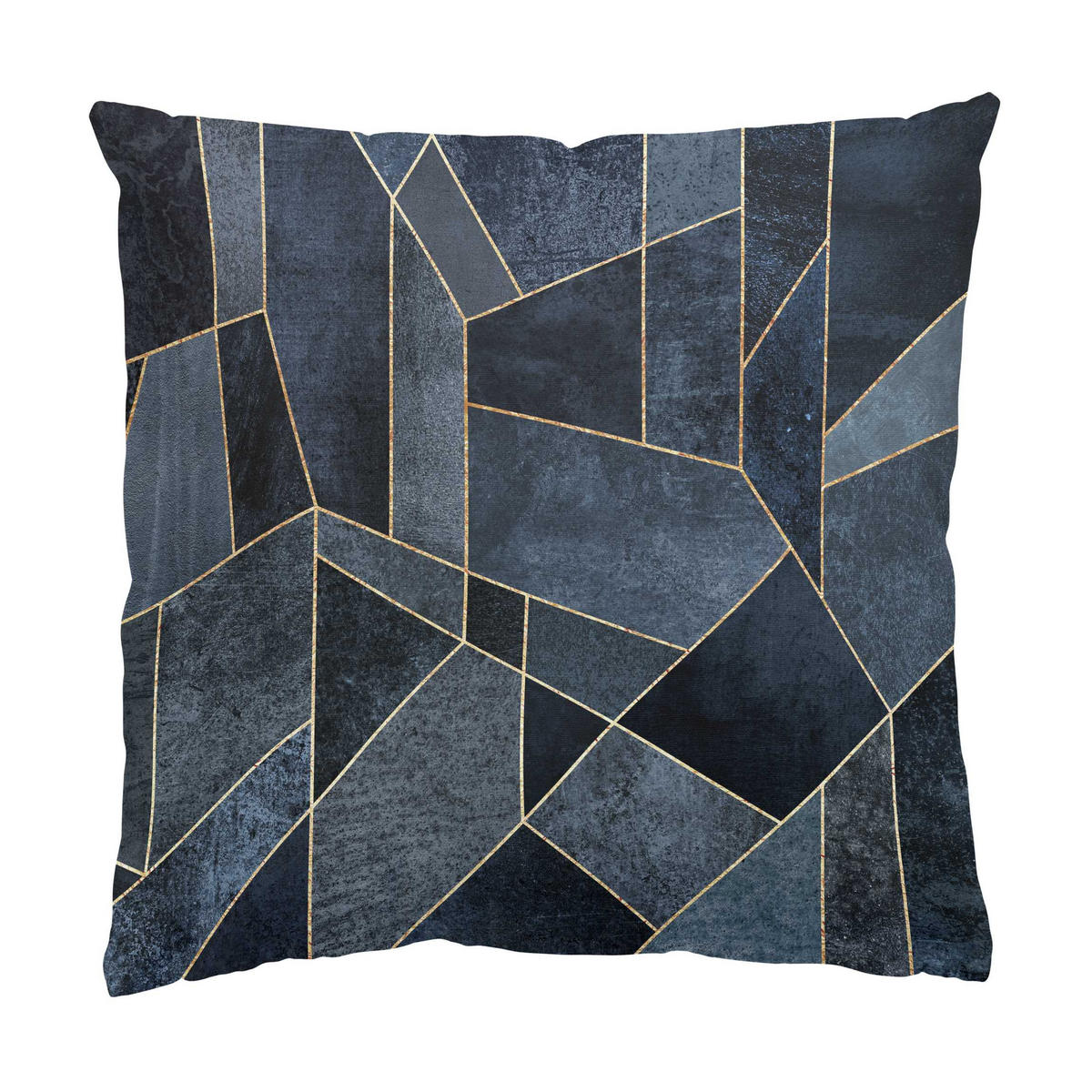 KISSENBEZUG Blaue Geometrie Aquarell 40/40 cm - Blau, Textil (40/40cm) - Bilderwelten
