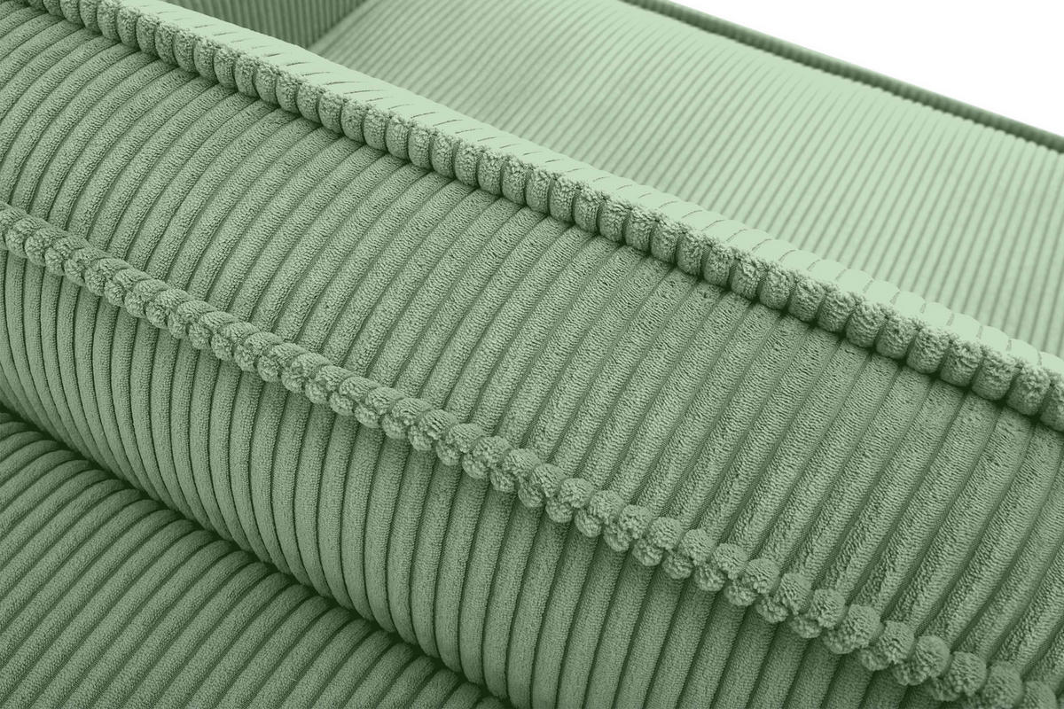3-SITZER-SCHLAFSOFA NAPI in Pet Friendly Cord-Stoff, mintfarben - Schwarz/Mintgrün, Textil (244/89/101cm) - KONSIMO®