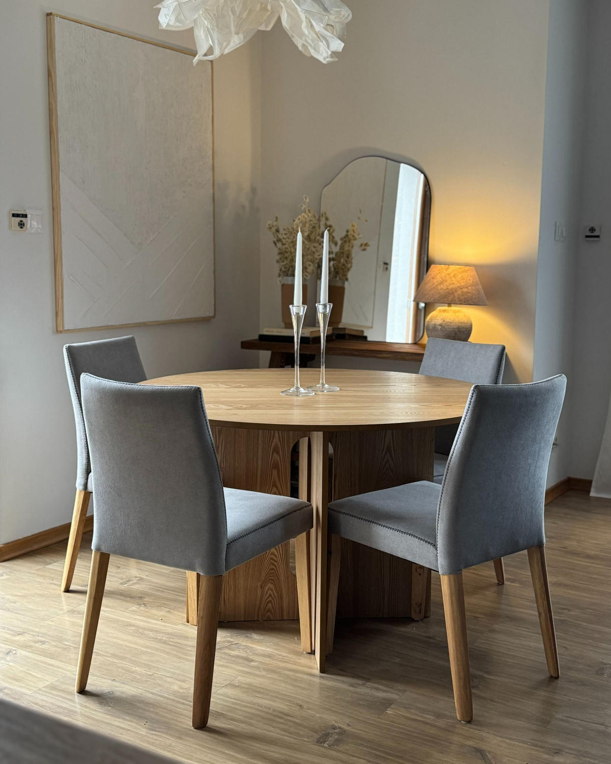 JÍDELNÍ ŽIDLE sada 2 ks čalounění Šedá Phola - šedá, dřevo/textil (46/87/55cm) - Beliani