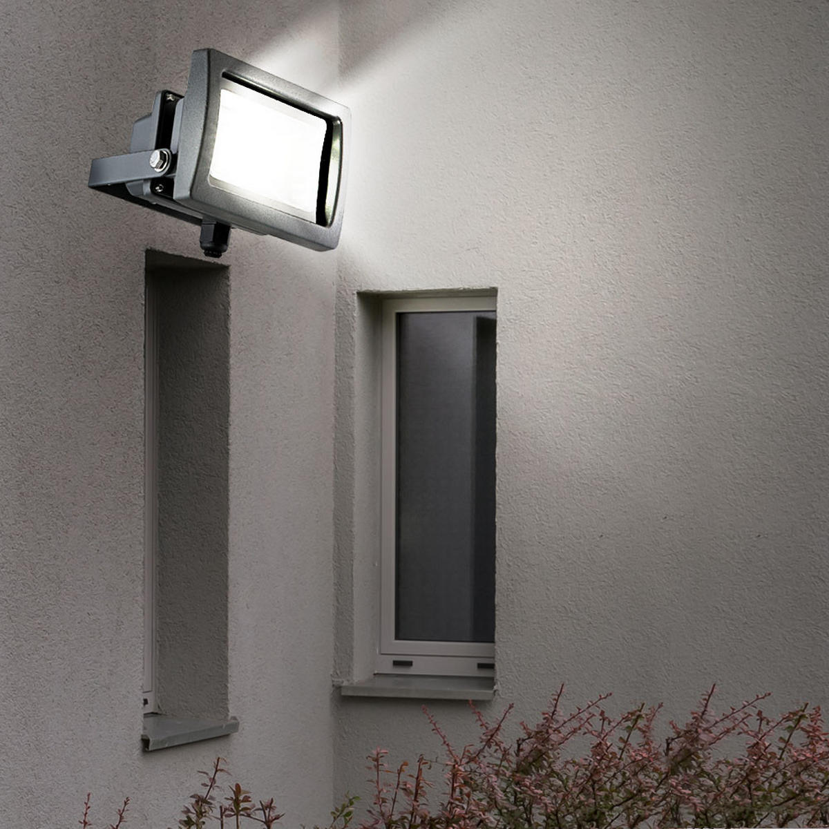 LED BAUSTRAHLER Aluminium Grau - Anthrazit, Glas (14.6/11.5/15cm) - Globo Lighting